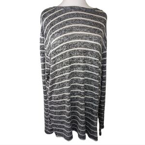 Fairplay sweater Truman grey white stripe oversized soft lightweight L